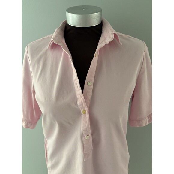 J. McLaughlin Shirt Dress Size XS Pink Arissa Button Front Shift Pockets Stretch - Picture 1 of 15